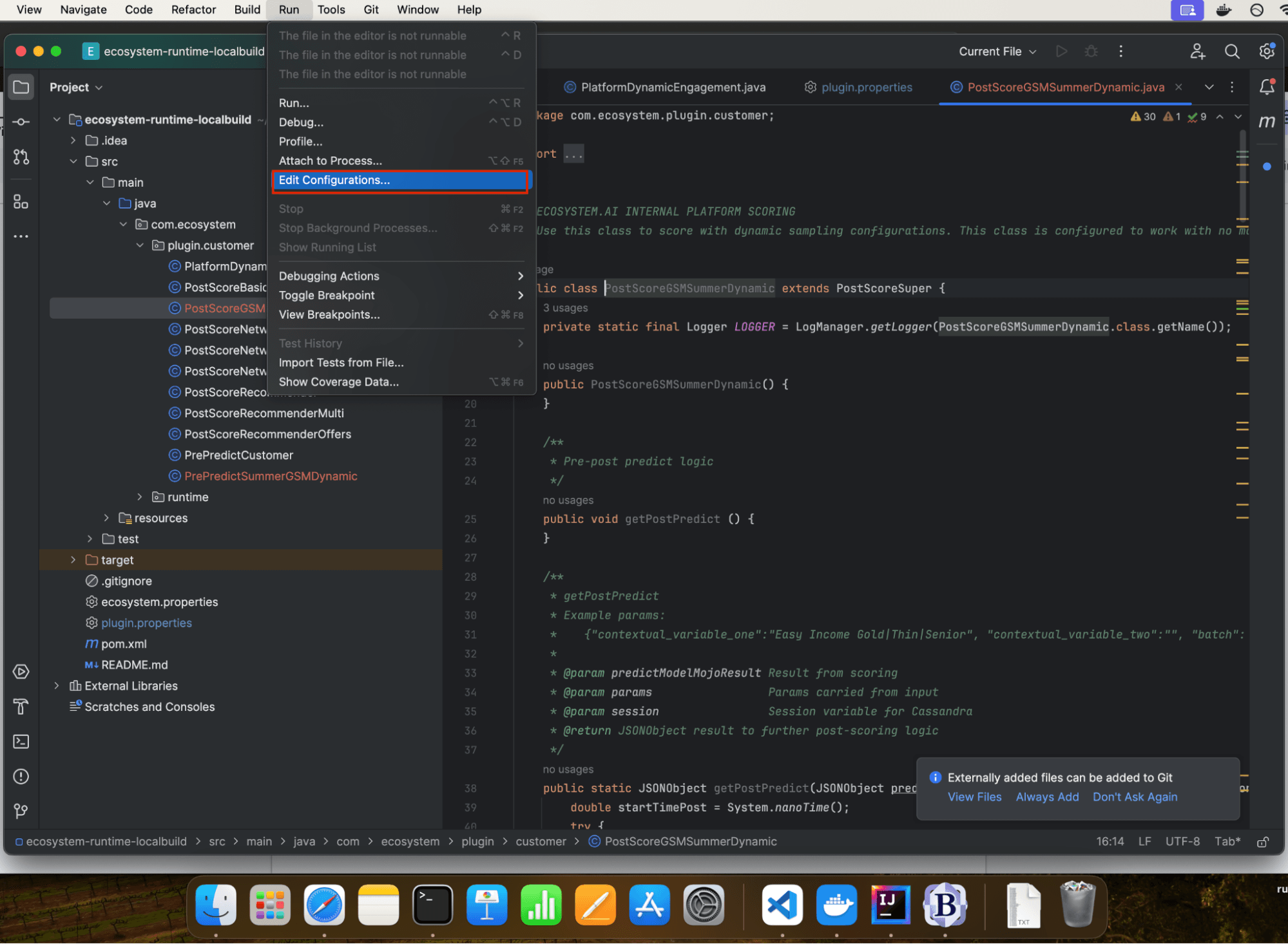 Create run configuration