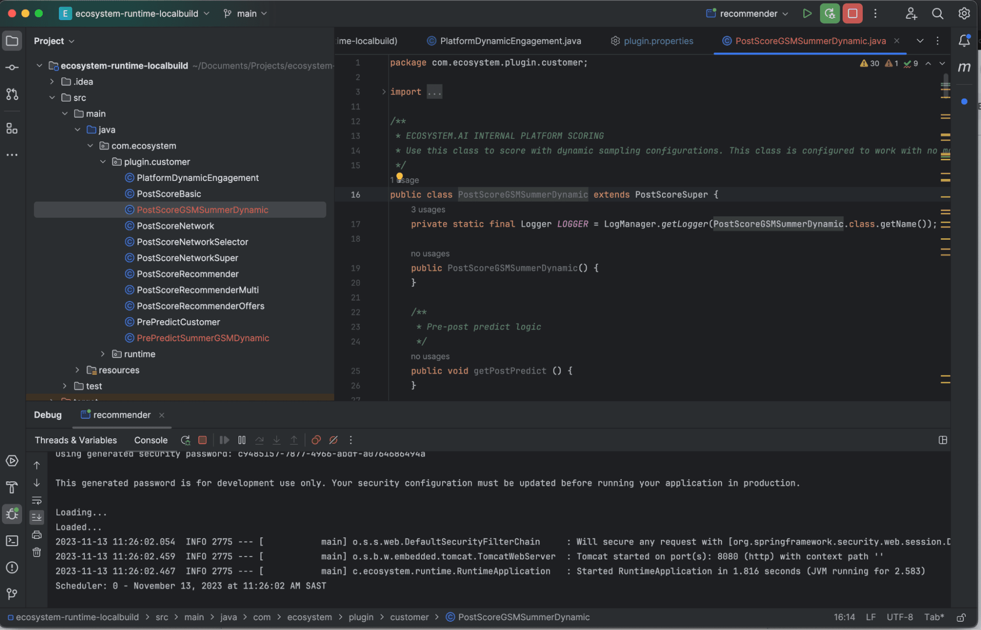 Runtime logs