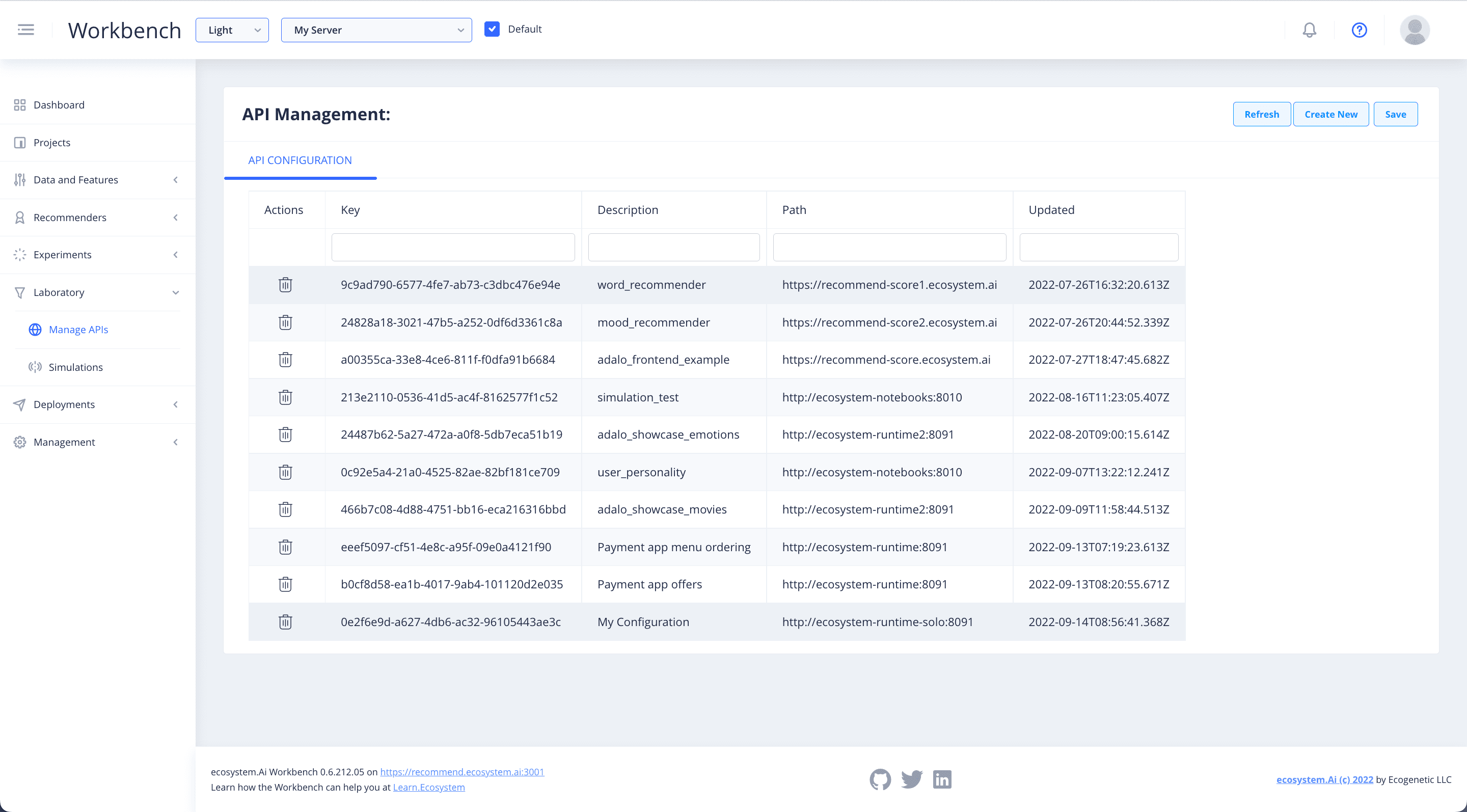 List APIs