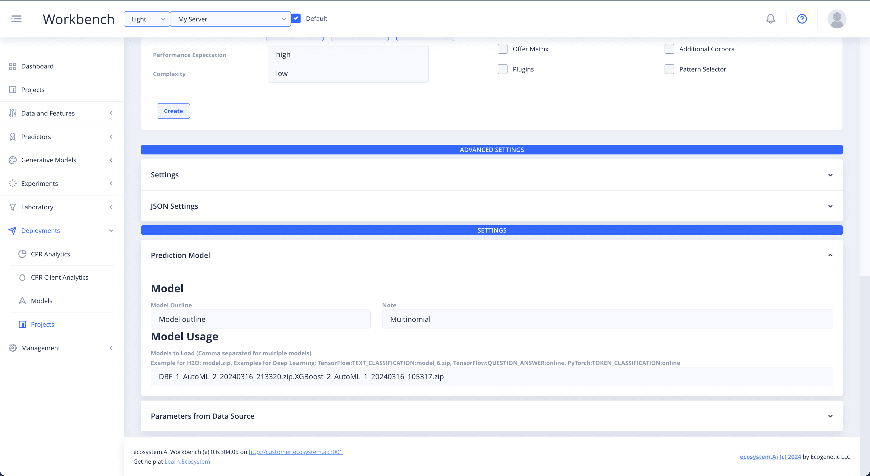 Prediction model