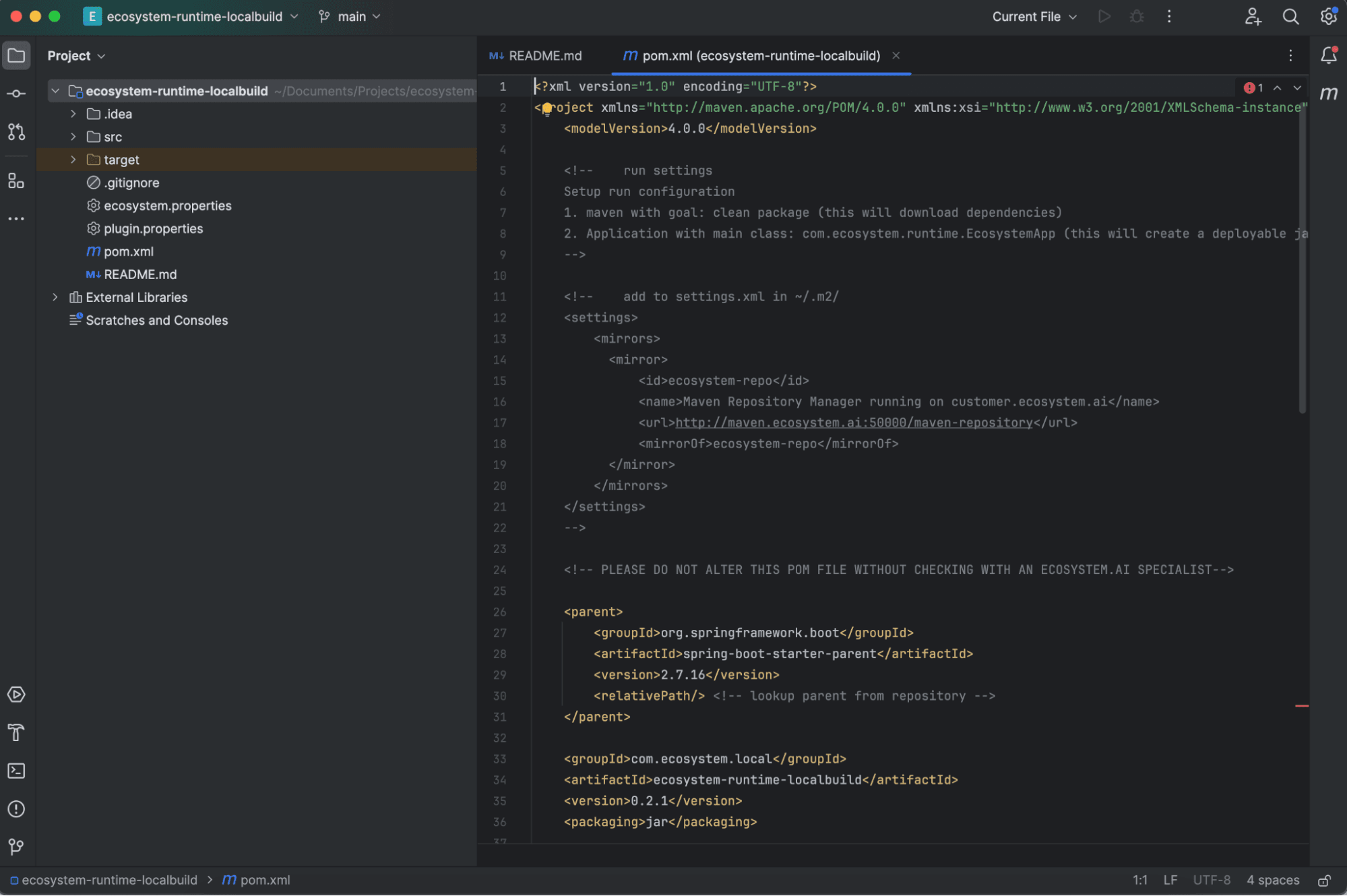 Open project in IntelliJ