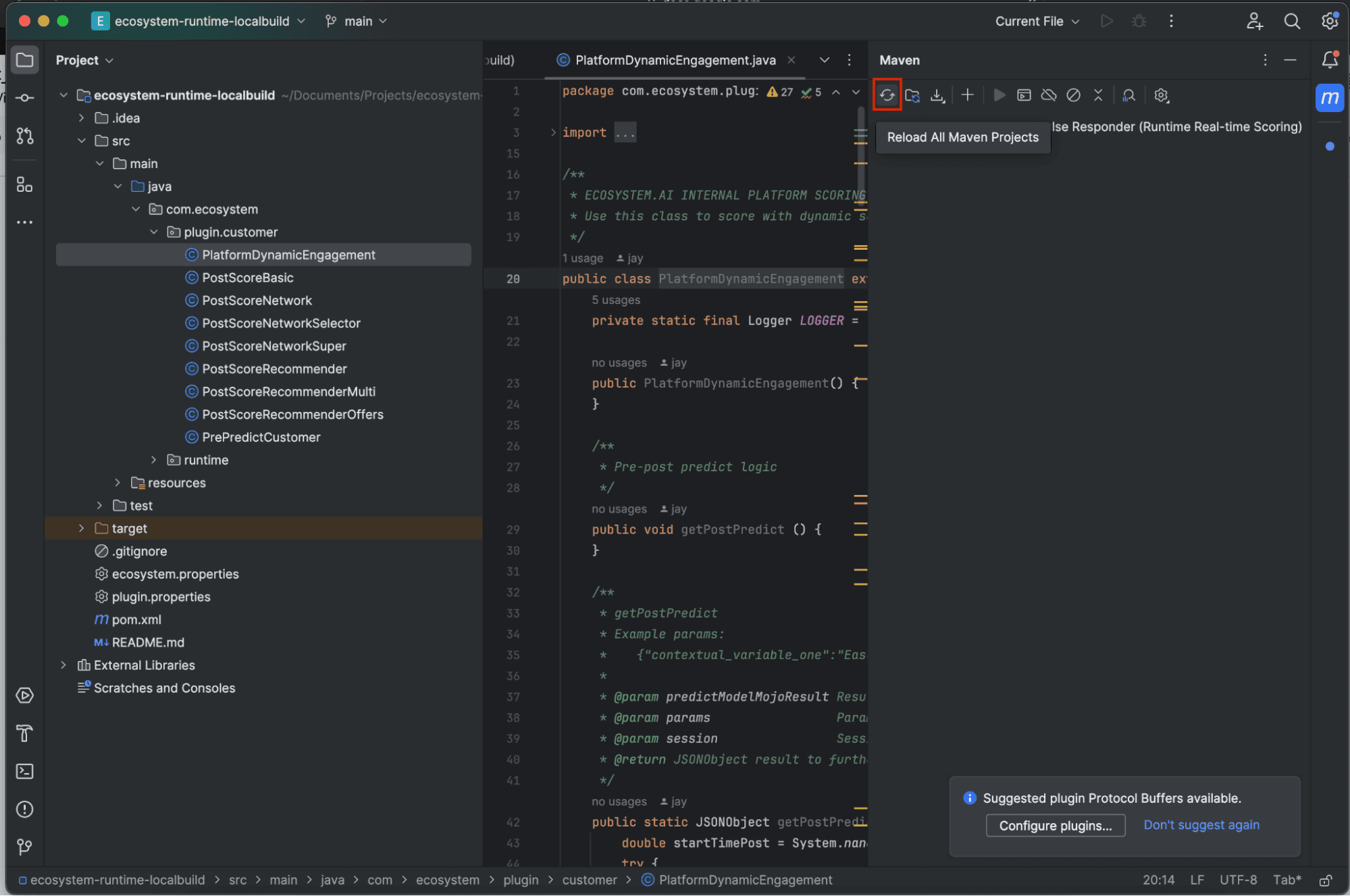 Reload Maven project